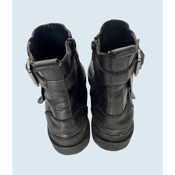 JEFFREY CAMPBELL Black Side Zipper Buckle Detail Ankle Boot Sz 39 / 8.5 - Picture 5 of 7